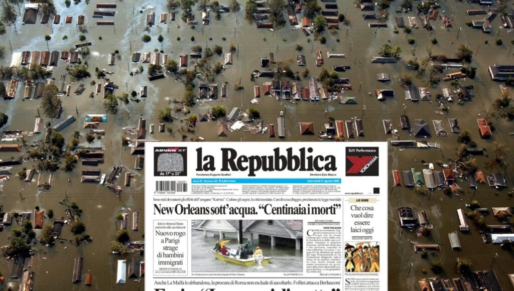 Uragano Katrina, a New Orleans cadaveri e sciacalli. La Repubblica. 8 Uragano Katrina a New Orleans: crisi e sciacallaggio, cosa accadde davvero