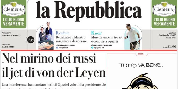 Le prime pagine di oggi. Il Post. 2 Von der Leyen, GPS sabotato e notizie chiave: le prime pagine di oggi